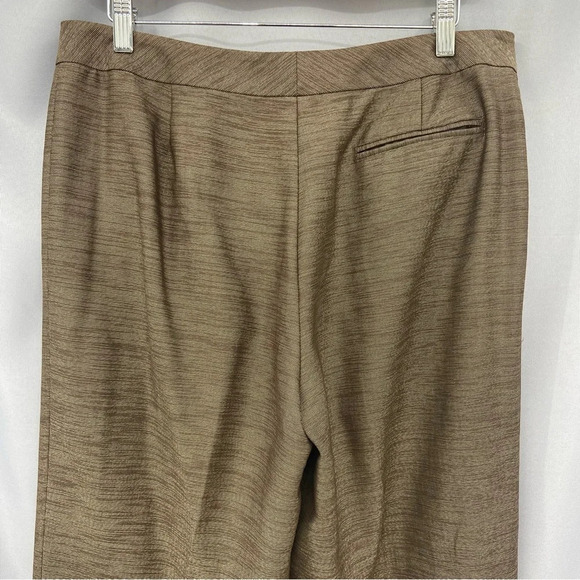 Lafayette 148 Brown Wool Blend Straight Leg Trousers / Dress Pants Size 12 - Picture 3 of 7